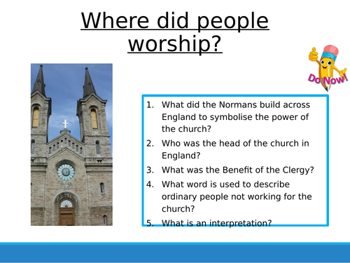 Lesson 2 - Where did people worship?