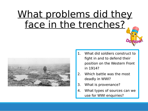 WWI Medicine - Problems Faced