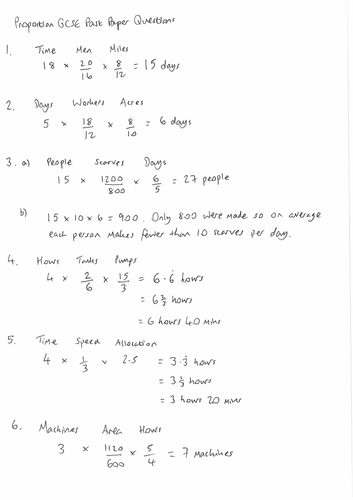 3 Variable proportion GCSE Questions