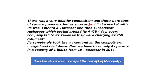 Oligopoly - Edexcel IGCSE