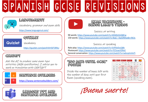 GCSE SPANISH REVISION