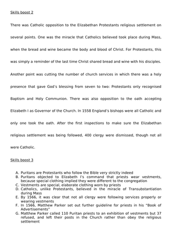 Early Elizabeth Revision 3 - Skills