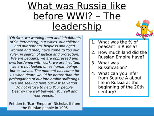 Russian Revolution 3 - Political landscape