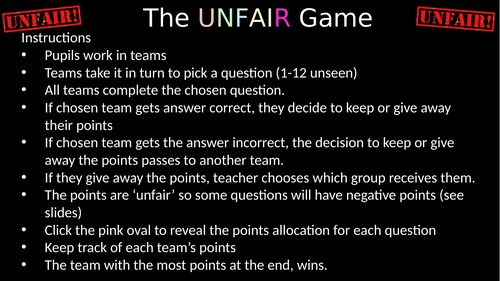 The Unfair Game Whole Number and Expressions