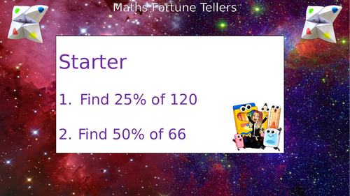 Fortune Teller Activity Fraction of an Amount