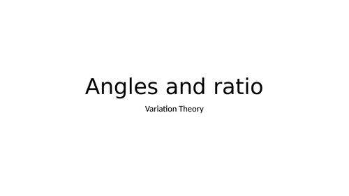 Angles & ratio, work out the angles from the ratio.