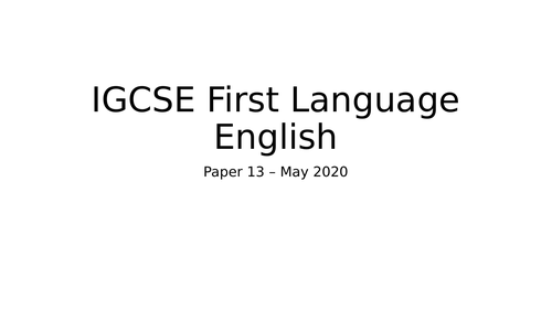0500 / 0990 First Language English exam walk through