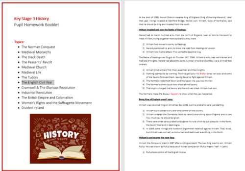 Key Stage 3 History Homework Booklet