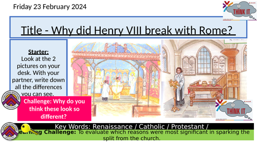 Henry VIII and Break With Rome