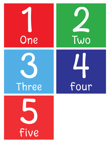 Numbers 1-5 Flashcards