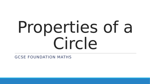 Functional Skills Maths - Properties of a Circle