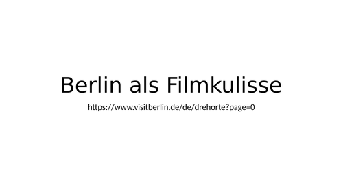 Berlin als Filmkulisse