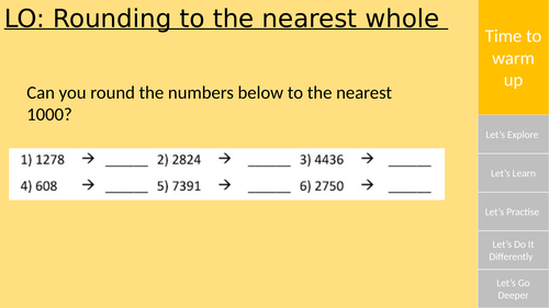 Rounding decimals to the nearest whole