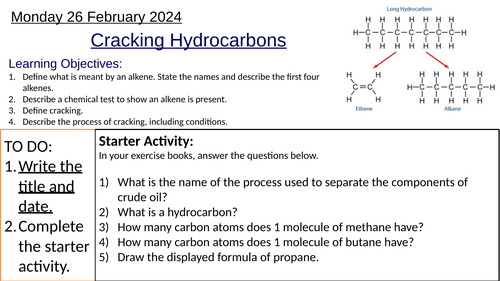 GCSE Cracking Hydrocarbons