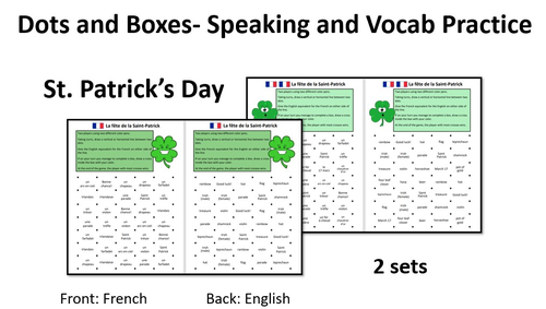 Dots and Boxes- Saint Patrick's Day- French KS3