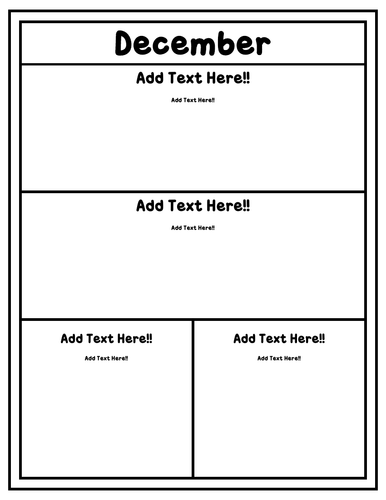 Editable December Newsletter Template