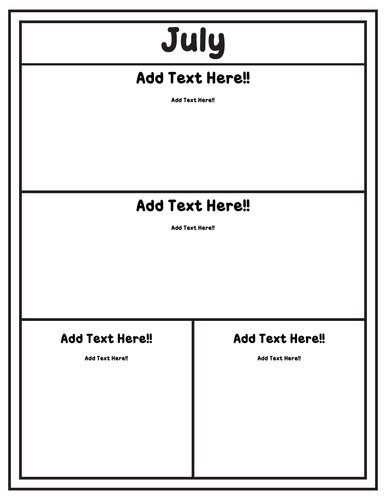 Editable July Newsletter Template