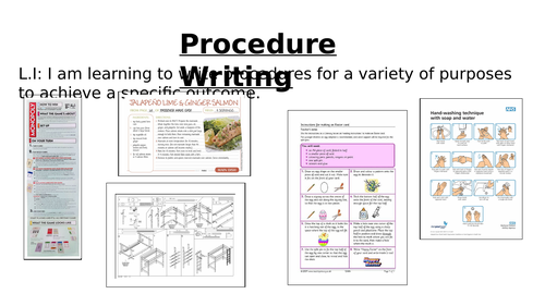 Procedure Writing | Teaching Resources