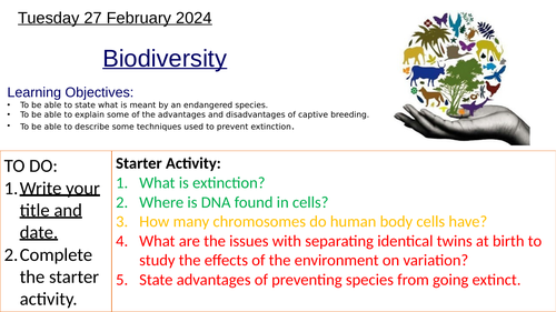 KS3 Biology Biodiversity: Complete Lesson