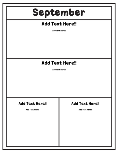 Editable September Newsletter Template