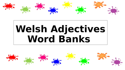 Welsh Adjective Language Mats