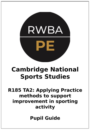Cambridge National Sports studies R185 TA2 Pupil Guide