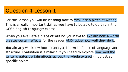 AQA Question 4 Lesson 1