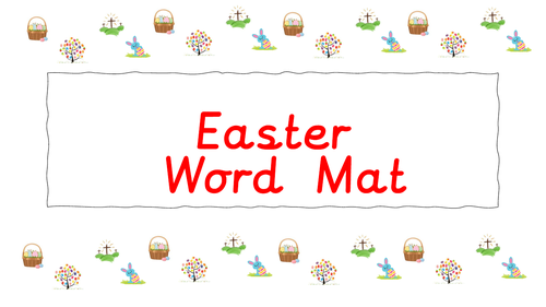 The Story of Easter Welsh Word Mat