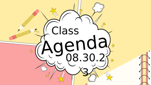 Daily Class Agenda Slides
