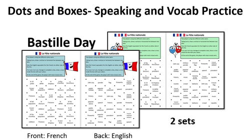 Dots and Boxes- National Day- French KS3