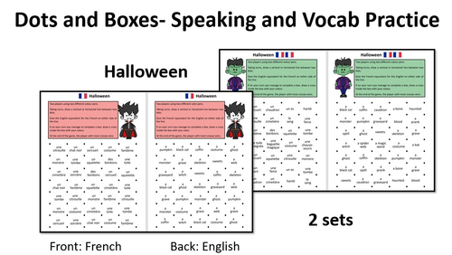Dots and Boxes- Halloween- KS3 French