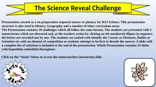 The Science Reveal Challenge