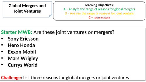 A2 Edexcel Business (9BSO) - Theme 4 Global Business (Bundle)