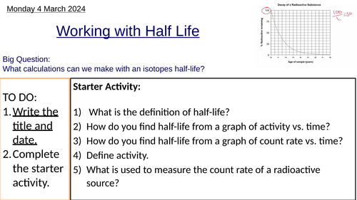 GCSE Working with Half Life