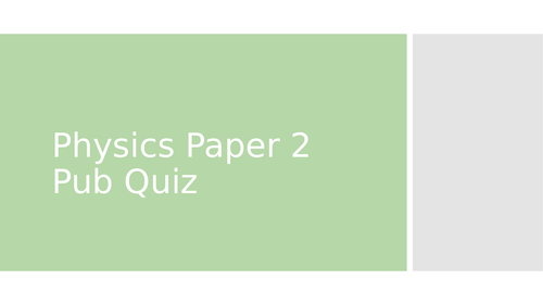 AQA Physics Paper 2 Quiz
