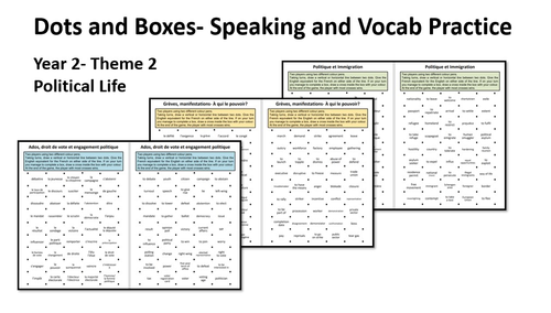 Dots and Boxes- Year 2 Theme 2- Political Life- A Level French