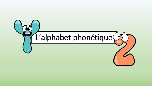 French Phonetic Alphabet- KS4/ GCSE