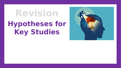 AQA GCSE Psychology: Hypotheses for Key Studies