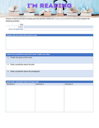 Independent reading assignment