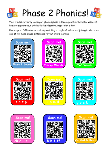 Phase 2 Phonics Handout