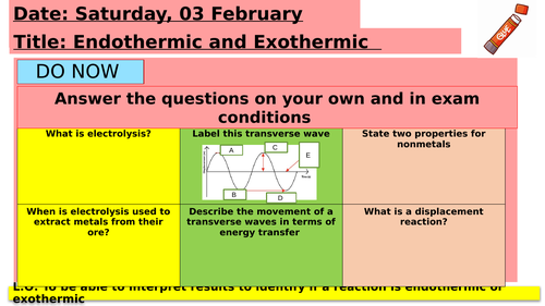 KS3  - Exothermic and Endothermic