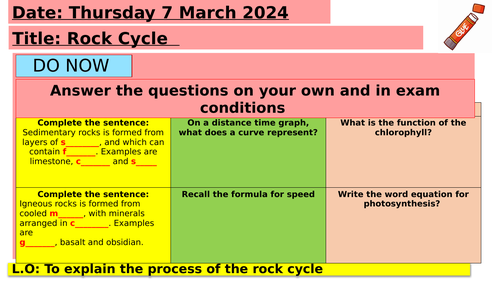 KS3  - Rock Cycle