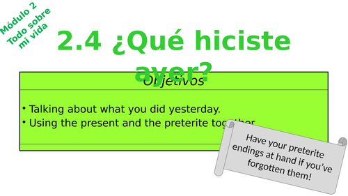 Viva 2 - Module 2.4 ¿Que hiciste ayer?