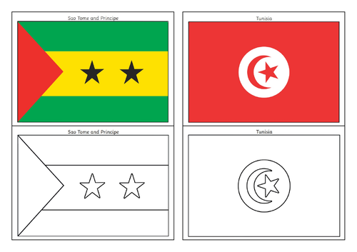 African flag colouring