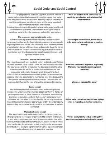 GCSE Sociology AQA Crime and Deviance