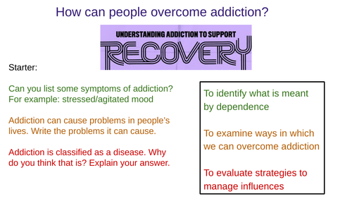 PSHE - How to overcome a gambling addiction?