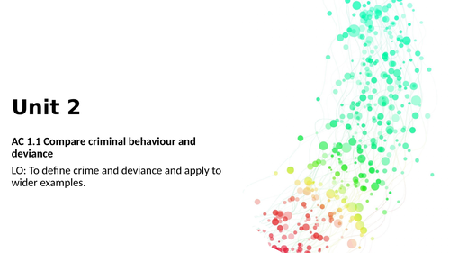 WJEC Criminology Unit 2 AC 1.1 Crime and Deviance