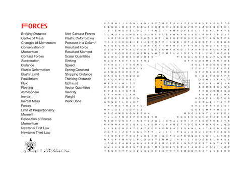 GCSE forces word search