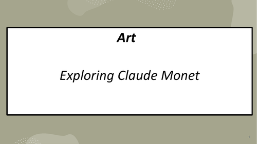 Monet Art - EYFS