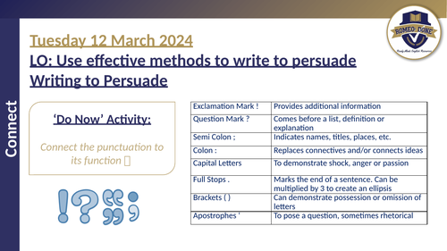 Persuasive Writing Lessons (2) - Uniform